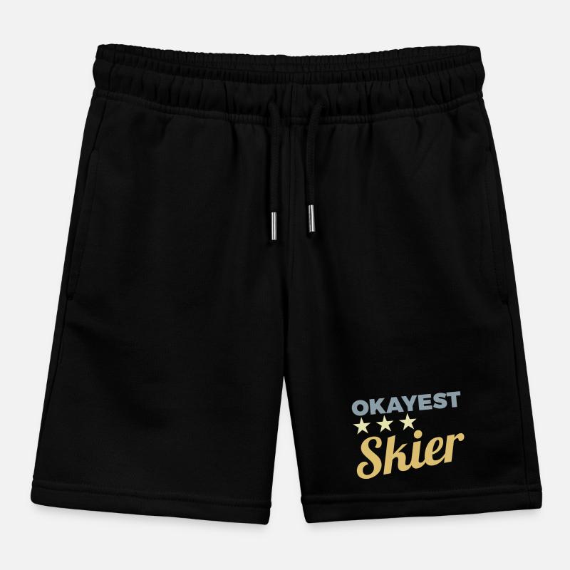 Average skier Kids Organic Sweat Shorts by Stanley/Stella