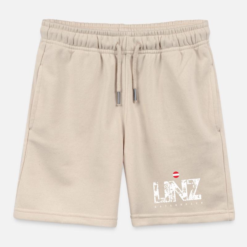 Linz Distressed City Text Kinder Organic Joggingshorts Mini Bolter von Stanley/Stella