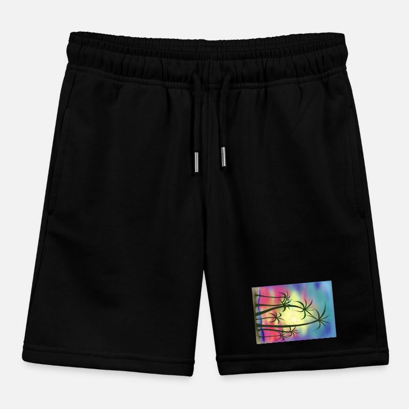 Palm trees Kids Organic Sweat Shorts by Stanley/Stella