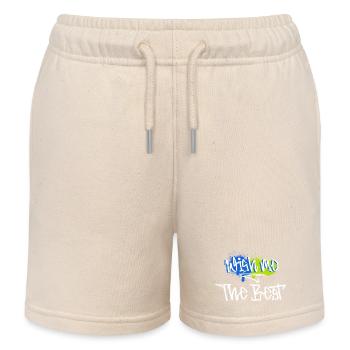 Wish me the Best motivation message - Short de jogging enfant bio Stanley/Stella - écru doux - Devant