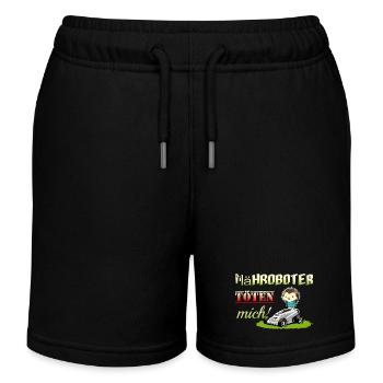 Mähroboter Töten Igel - Kinder Organic Joggingshorts Mini Bolter von Stanley/Stella - Schwarz - Vorne