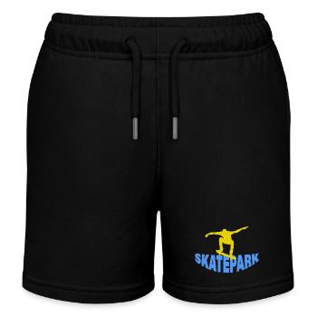 SKATEPARK - Short de jogging enfant bio Stanley/Stella - noir - Devant
