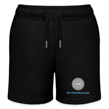 Locuteur natif : JavaScript Edition - Short de jogging enfant bio Stanley/Stella - noir - Devant