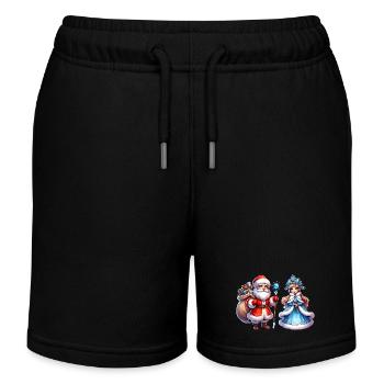 Ded Moroz Snegurotschka russischer Weihnachtsmann - Kinder Organic Joggingshorts Mini Bolter von Stanley/Stella - Schwarz - Vorne