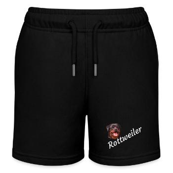 Rottweiler ,Hunde, Hundekopf, Wachhund, Rassehund, - Kinder Organic Joggingshorts Mini Bolter von Stanley/Stella - Schwarz - Vorne