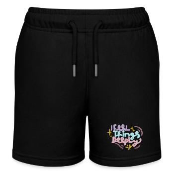 Ressentez profondément le pastel - Short de jogging enfant bio Stanley/Stella - noir - Devant