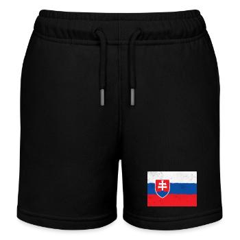 Drapeau de la Slovaquie - Short de jogging enfant bio Stanley/Stella - noir - Devant