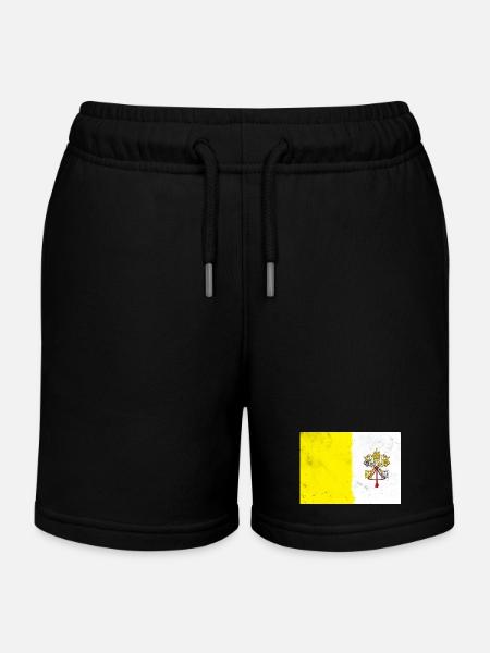 Drapeau du Vatican - Short de jogging enfant bio Stanley/Stella - noir