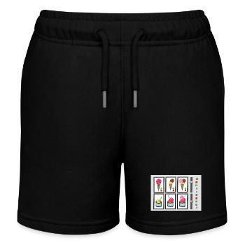 Eiscreme-Maschine - Kids Organic Sweat Shorts by Stanley/Stella - black - Front