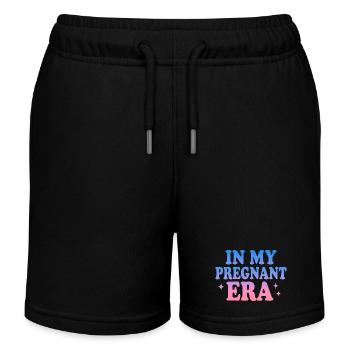 In my pregnant era - Schwangerschaftsankündigung - Kinder Organic Joggingshorts Mini Bolter von Stanley/Stella - Schwarz - Vorne
