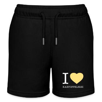 J'adore la purée de pommes de terre - Short de jogging enfant bio Stanley/Stella - noir - Devant