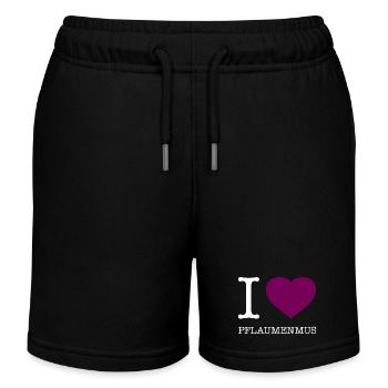 J’adore la confiture de prunes - Short de jogging enfant bio Stanley/Stella - noir - Devant
