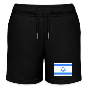 Israel Flagge  - Kinder Organic Joggingshorts Mini Bolter von Stanley/Stella - Schwarz - Vorne