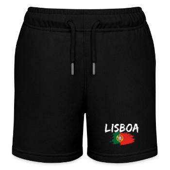 Lisboa Portugal Lissabon - Kinder Organic Joggingshorts Mini Bolter von Stanley/Stella - Schwarz - Vorne