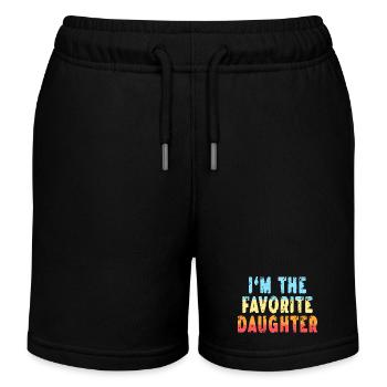 Family Favorites Gifts & more I'm The Favorite Dau - Kids Organic Sweat Shorts by Stanley/Stella - black - Front