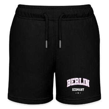 Berlin Pink Varsity Germany - Kids Organic Sweat Shorts by Stanley/Stella - black - Front