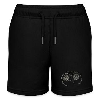 Mindset Matters: Thought Nodes - Kids Organic Sweat Shorts by Stanley/Stella - black - Front