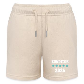 Konditor 2026 Ausbildung Prüfung Meister Azubi - Kinder Organic Joggingshorts Mini Bolter von Stanley/Stella - Natur - Vorne