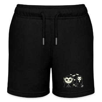 Vampir und Nachtvampir - Kinder Organic Joggingshorts Mini Bolter von Stanley/Stella - Schwarz - Vorne