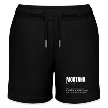 Typographie du bloc Montana Bold - En plein air - Short de jogging enfant bio Stanley/Stella - noir - Devant