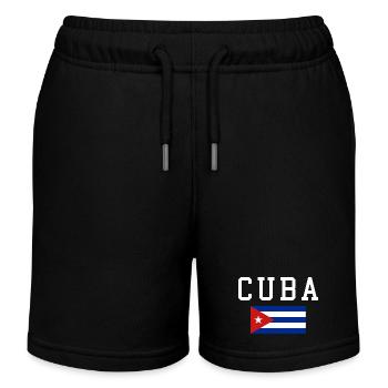 Cuba Flag - Kids Organic Sweat Shorts by Stanley/Stella - black - Front