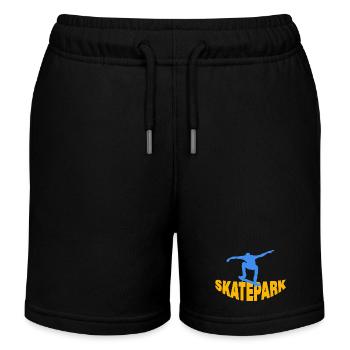Skatepark - Short de jogging enfant bio Stanley/Stella - noir - Devant