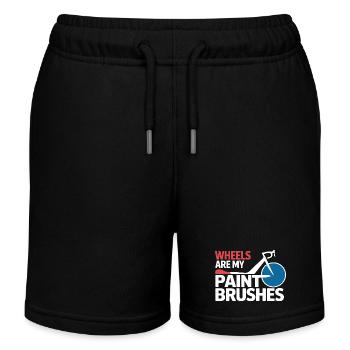 Professional Bicycle Acrobatics Performance Art  - Kids Organic Sweat Shorts by Stanley/Stella - black - Front