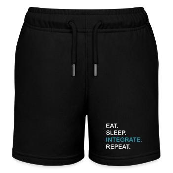 Integrate Repeat HPLC Performance Chromatography - Kids Organic Sweat Shorts by Stanley/Stella - black - Front