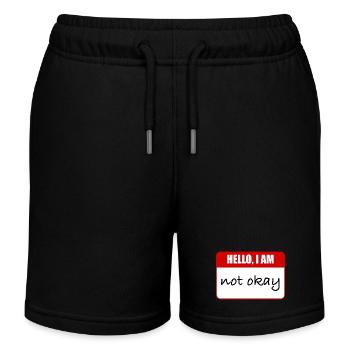 Hallo, mir geht es nicht gut - Kinder Organic Joggingshorts Mini Bolter von Stanley/Stella - Schwarz - Vorne