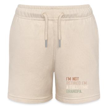 Full-time grandpa: Much more than a retirement - Kids Organic Sweat Shorts by Stanley/Stella - soft Ecru - Front