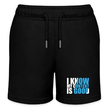 Content Creator Vlogger Online Streamer Influencer - Kinder Organic Joggingshorts Mini Bolter von Stanley/Stella - Schwarz - Vorne