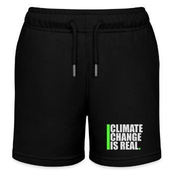 Climate Change Is Real Climate Change Science - Kids Organic Sweat Shorts by Stanley/Stella - black - Front