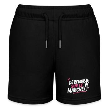 Retour sur le marché femme pop - Short de jogging enfant bio Stanley/Stella - noir - Devant