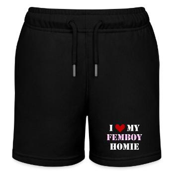 Inscription drôle mon pote Femboy - Short de jogging enfant bio Stanley/Stella - noir - Devant