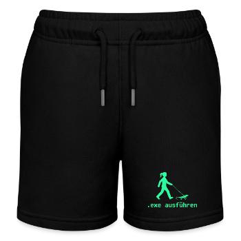 exe ausführen Sys ADMIN Systemadministrator Nerd - Kinder Organic Joggingshorts Mini Bolter von Stanley/Stella - Schwarz - Vorne