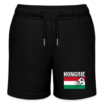 Hungary Flag Hungarian Football Gift - Kids Organic Sweat Shorts by Stanley/Stella - black - Front