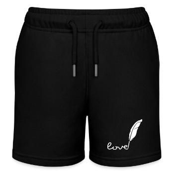 Plume Amour - Short de jogging enfant bio Stanley/Stella - noir - Devant
