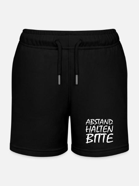 Abstand Halten - Kinder Organic Joggingshorts Mini Bolter von Stanley/Stella - Schwarz
