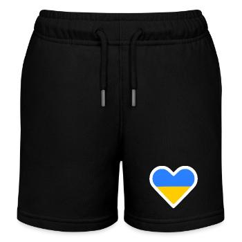 Ukraine - Short de jogging enfant bio Stanley/Stella - noir - Devant