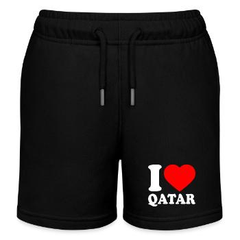 I love qatar - Short de jogging enfant bio Stanley/Stella - noir - Devant
