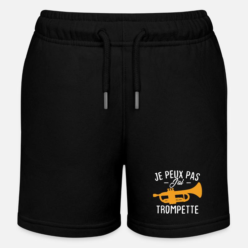 Je peux pas j'ai trompette - Short de jogging enfant bio Stanley/Stella - noir