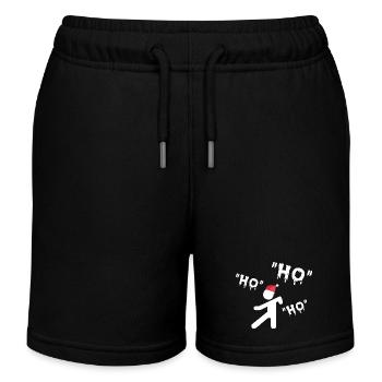 Funny Christmas design for martial arts fans - Kids Organic Sweat Shorts by Stanley/Stella - black - Front