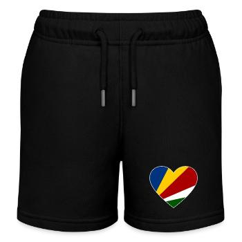 Seychellen Flagge Herz - Kinder Organic Joggingshorts Mini Bolter von Stanley/Stella - Schwarz - Vorne