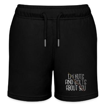 Cadeau Blague Travail Dictons artificiels Amusant Construire l’humour - Short de jogging enfant bio Stanley/Stella - noir - Devant