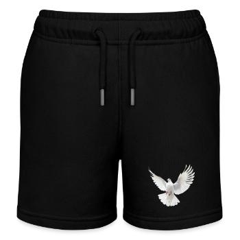 White Dove - Kids Organic Sweat Shorts by Stanley/Stella - black - Front