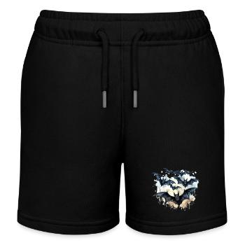 Bats - Kids Organic Sweat Shorts by Stanley/Stella - black - Front