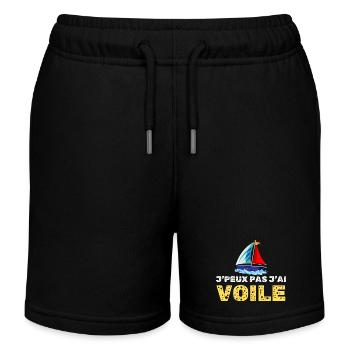 je peux pas j ai Voilier - Short de jogging enfant bio Stanley/Stella - noir - Devant