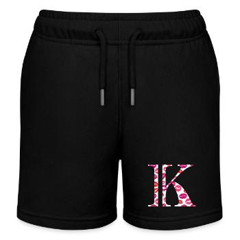 Lettre k bisous - Short de jogging enfant bio Stanley/Stella - noir - Devant