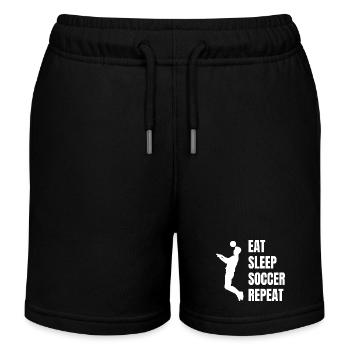 Fußballspieler Fußballmannschaft Fußballdesign - Kinder Organic Joggingshorts Mini Bolter von Stanley/Stella - Schwarz - Vorne