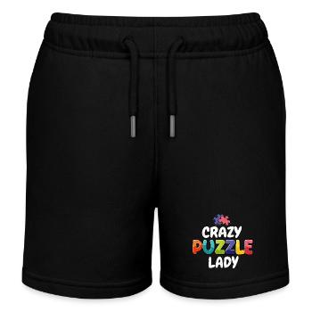Crazy Puzzle Lady Piece Jigsaw Puzzle - Short de jogging enfant bio Stanley/Stella - noir - Devant
